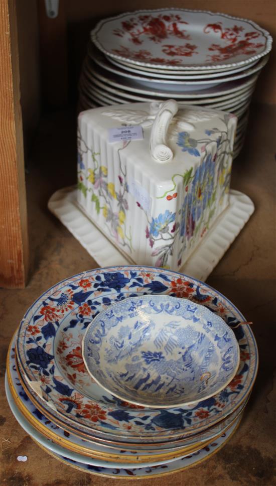 Ceramic cheese dish, Oriental plates, etc